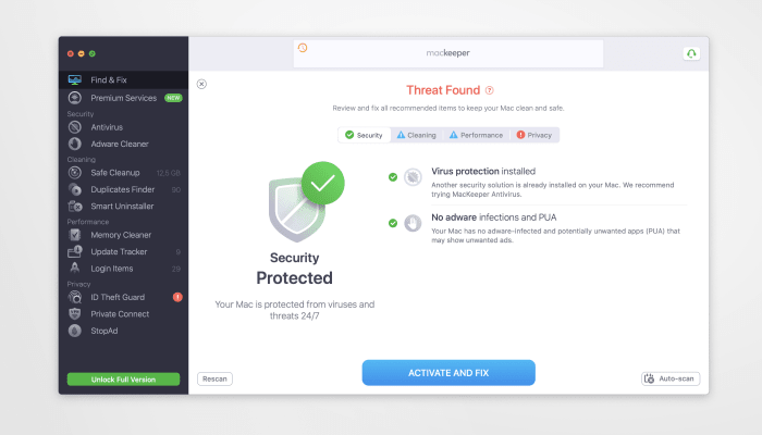secure mac cleaner virus